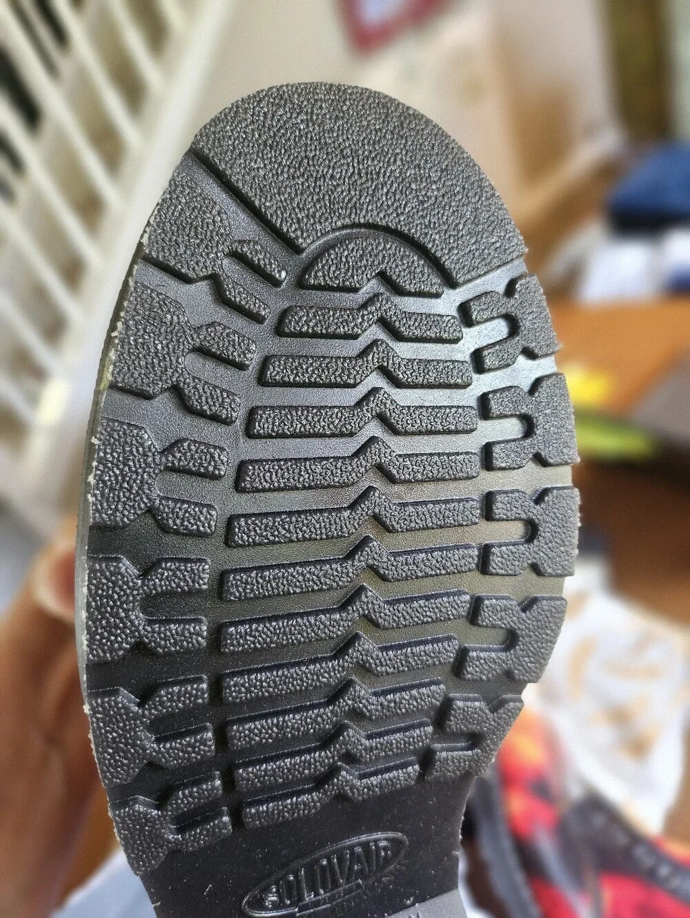 New In Box Solivair England Derby Boot Smoke Rub Off Flame High Shine 9.5 F Fit